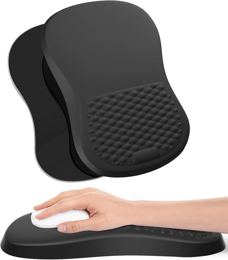 eulps Ergonomic Mouse Pad with Wrist Rest Support, Mousepad with Comfortable Memory Foam Wrist Rest and Non-Slip PU Base for Pain Relief, Computer, Laptop, Office, Home - Image 1